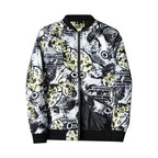 Heren bomberjack met abstracte print