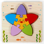 Montessori-leerpuzzel van hout – kleurenplezier