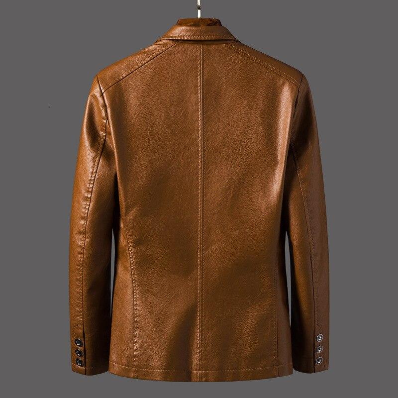 Heren leren blazer