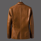 Heren leren blazer
