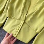 Satijnen blouse voor dames – Noor