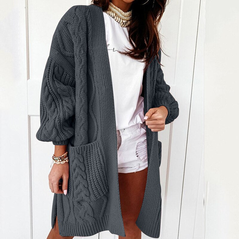 Gebreide jas in oversized model