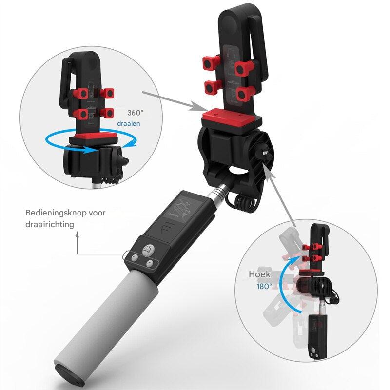 Bluetooth selfie stick met 360° rotatie