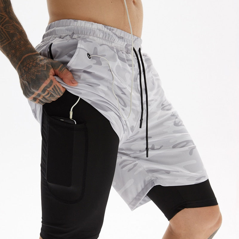 Berthold | Hardloopshort met korte binnentight en telefoonzak