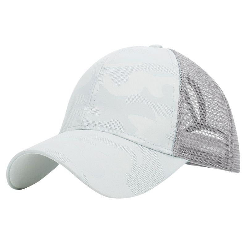Dames baseballcap met een paardenstaartopening en klittenbandsluiting