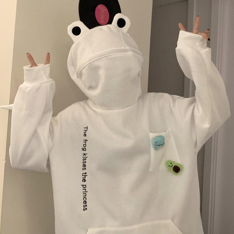 Uniseks hoodie met kikkerontwerp