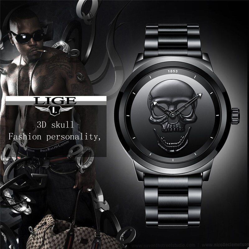 Horloge met schedelmotief LIGE