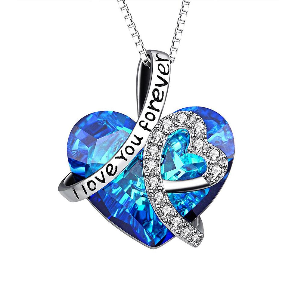 Kristallen ketting I Love You Forever