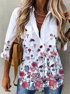 Blouse met vlinderprint