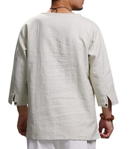 Adrian shirt – mannen linnen T-shirt