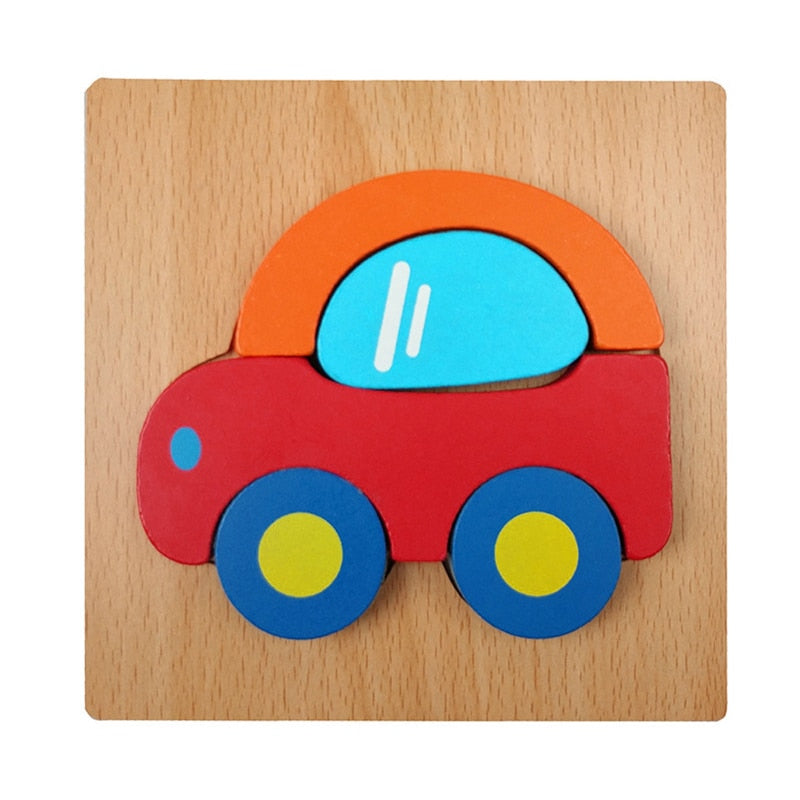Montessori-leerpuzzel van hout – kleurenplezier