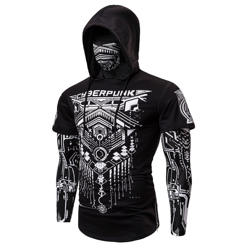 Heren-Hoodie met geïntegreerde skull-masker – herfst-editie shadowx