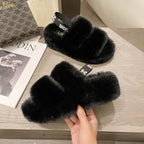 Zachte winter slippers Fluffy flops