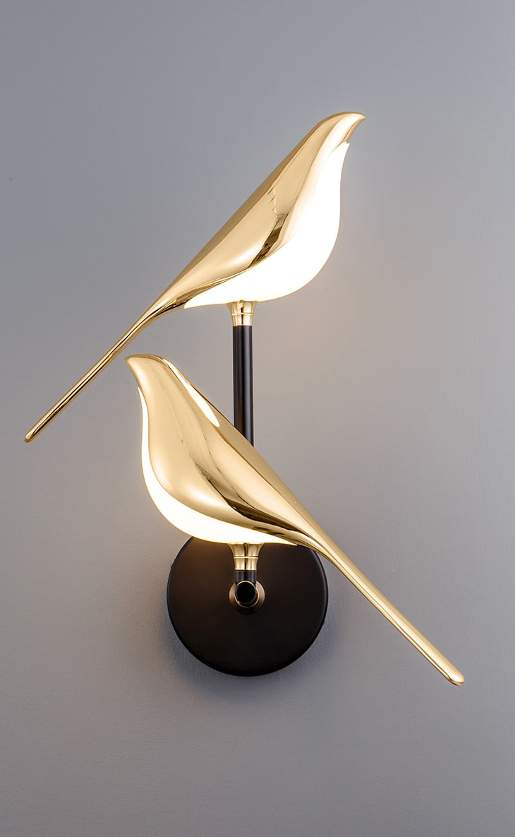 Vogels wandlamp