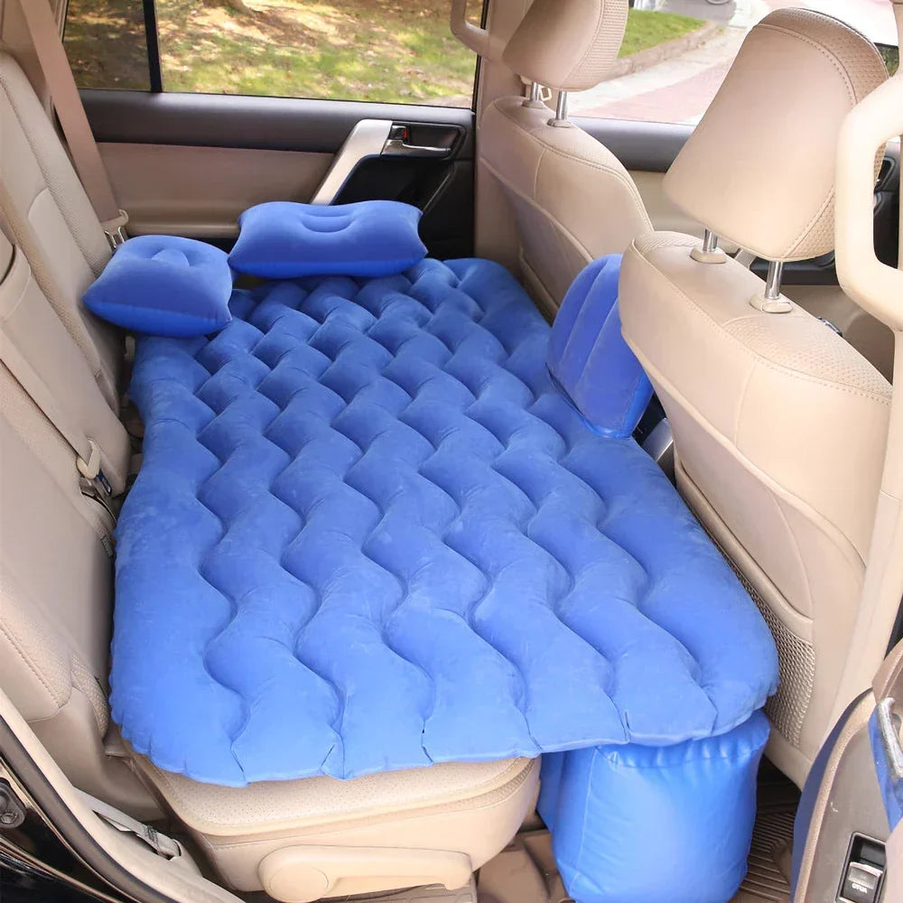 Auto luchtopblaasbare reis matras met kussens & repareerset