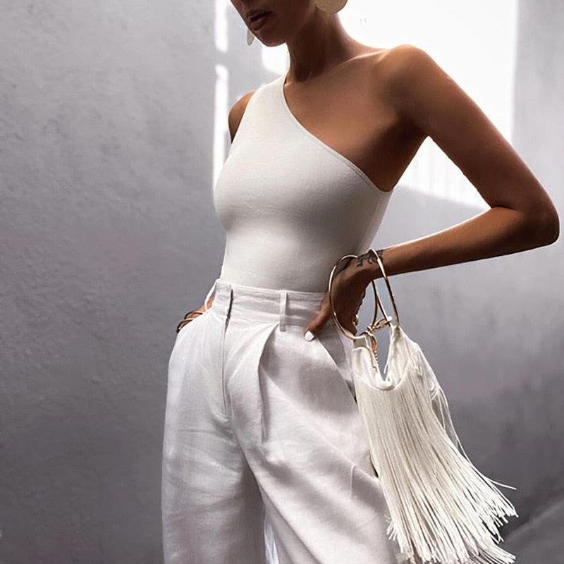 One shoulder top voor dames