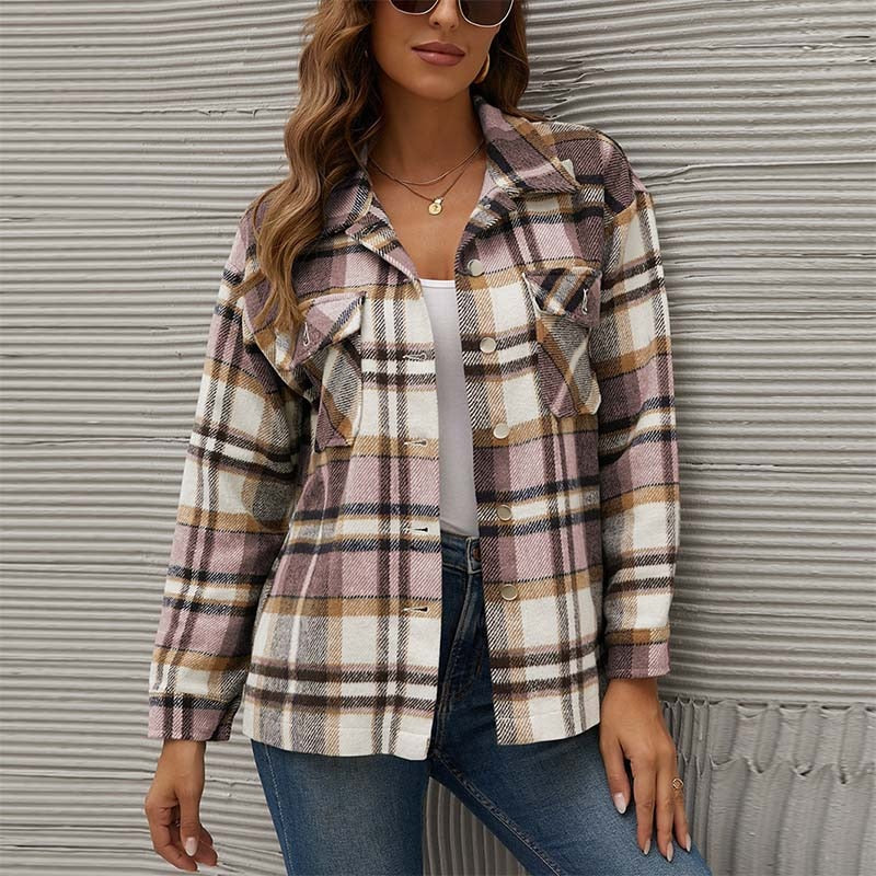 Checkered tussenjas voor de herst – Janou jas