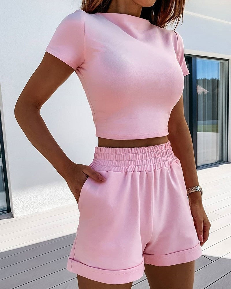 2-delige sport outfit I top en short