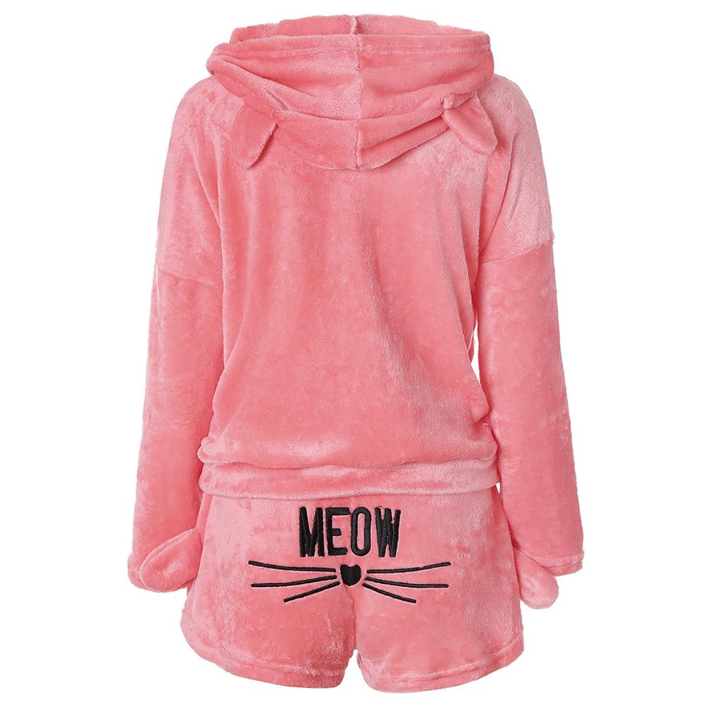 Warme pyjama met kattenmotief