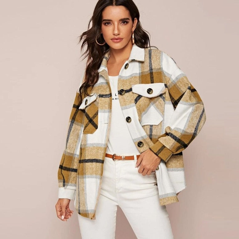 Plaid jas voor dames