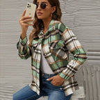 Checkered tussenjas voor de herst – Janou jas