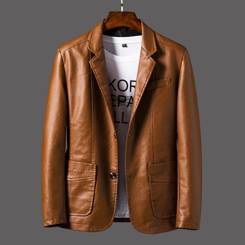 Heren leren blazer