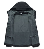Heren tactische winddichte softshell jas met capuchon
