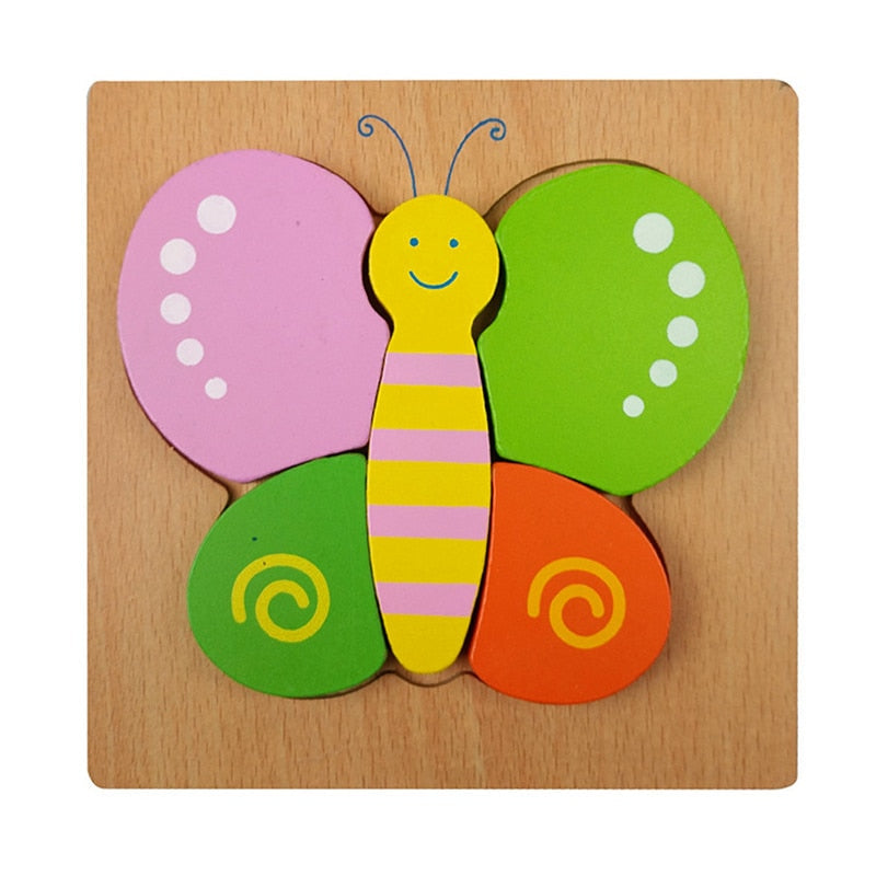 Montessori-leerpuzzel van hout – kleurenplezier