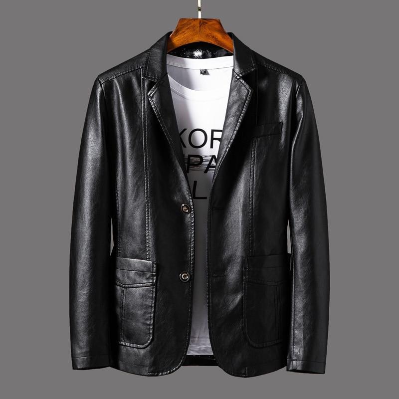 Heren leren blazer