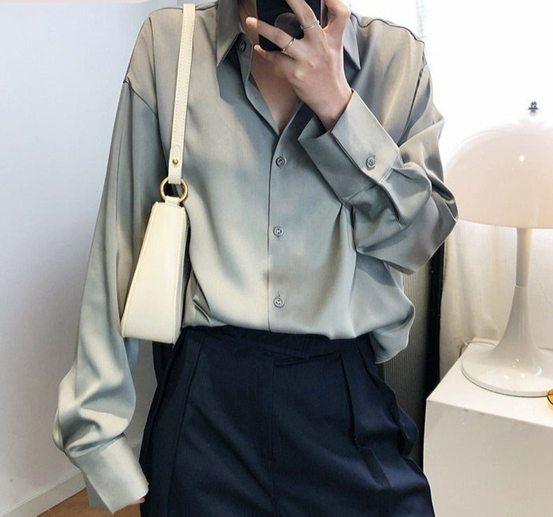 Sanna satijnen blouse — afbeelding 8