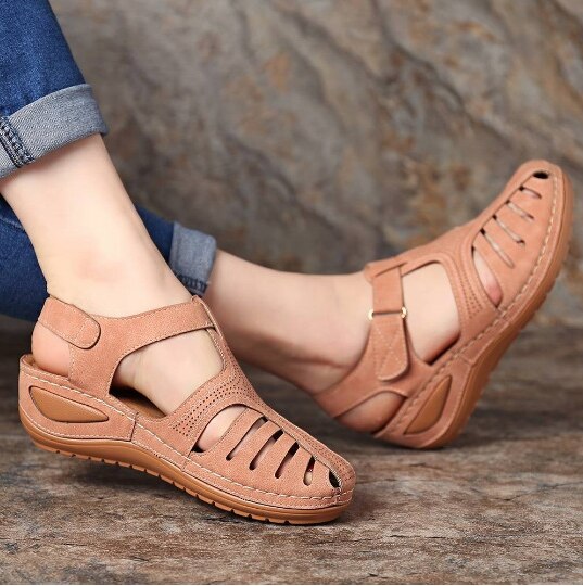 Leren dames sandalen