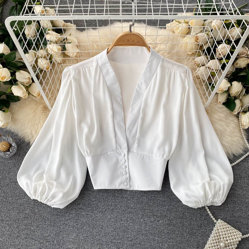 Satijnen blouse voor dames – Noor