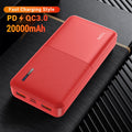 Draadloze powerbank van 10.000 mAh