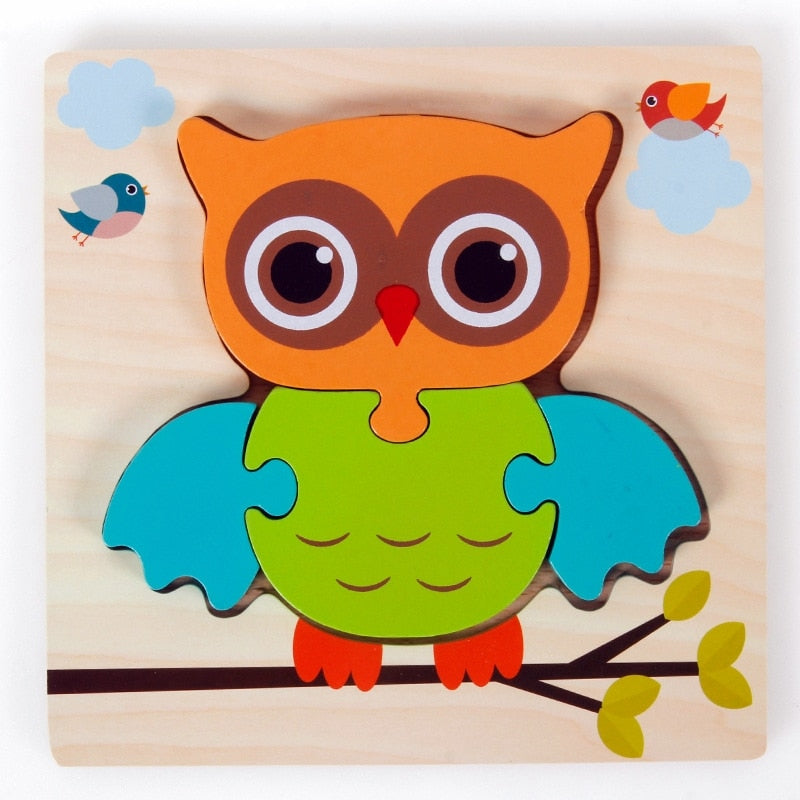 Montessori-leerpuzzel van hout – kleurenplezier