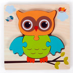 Montessori-leerpuzzel van hout – kleurenplezier