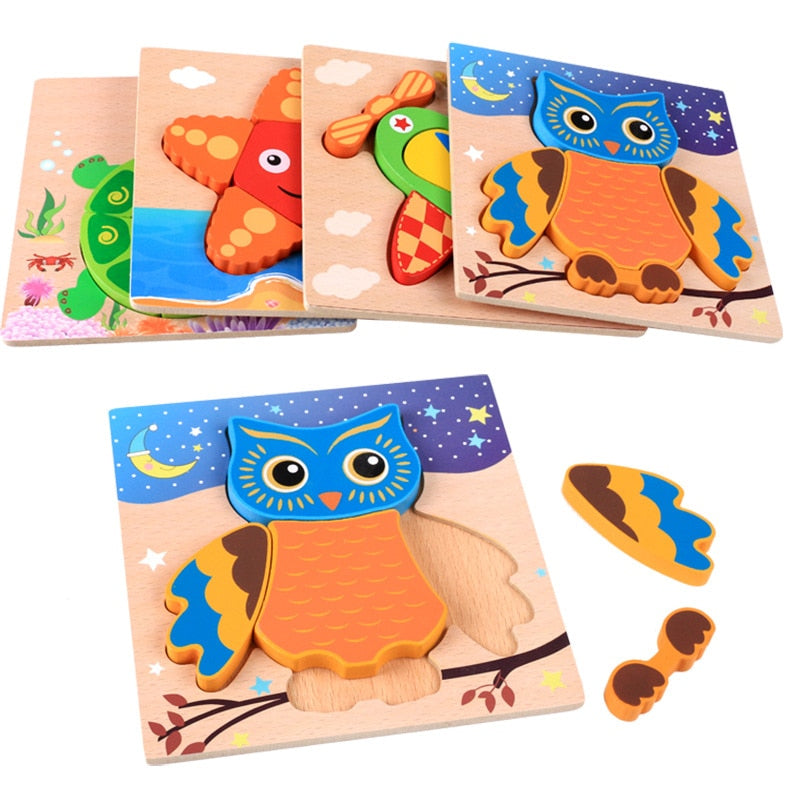 Montessori-leerpuzzel van hout – kleurenplezier