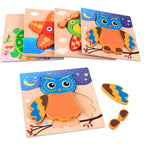 Montessori-leerpuzzel van hout – kleurenplezier