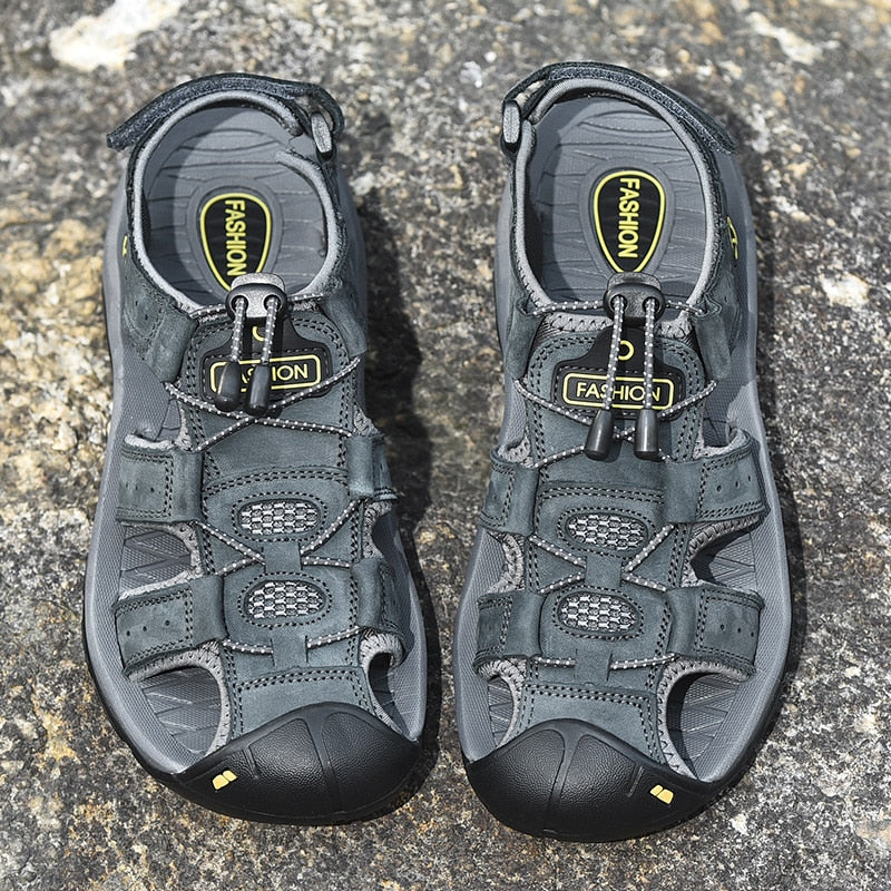 Lamar lederen sandalen