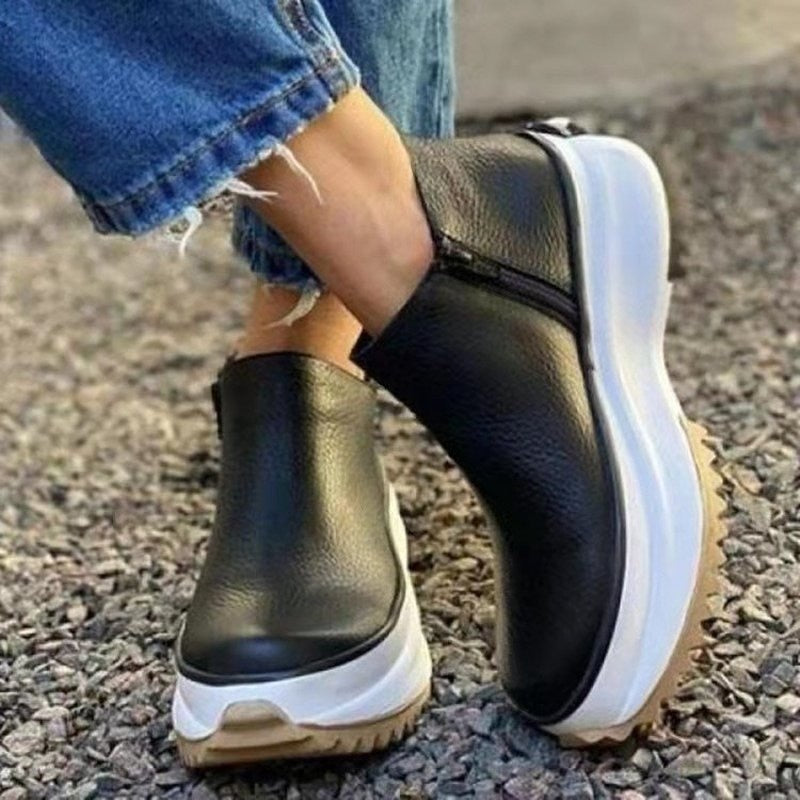 EviesSneaks I lederen sneakers met zool voor dames