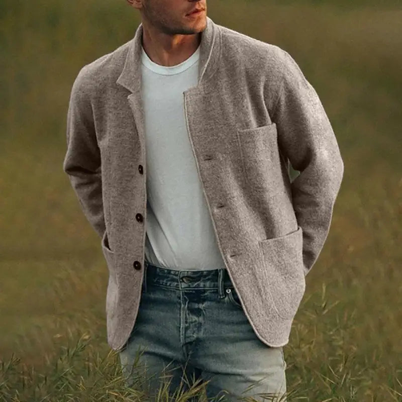 Heren cardigan met getailleerde pasvorm