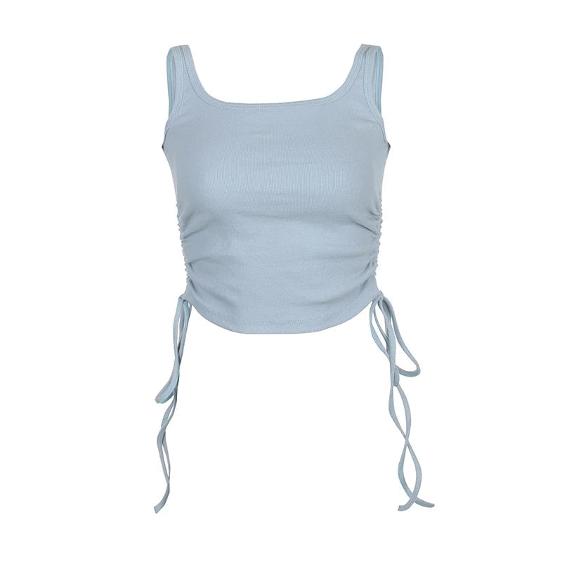 Mimi mouwloze croptop
