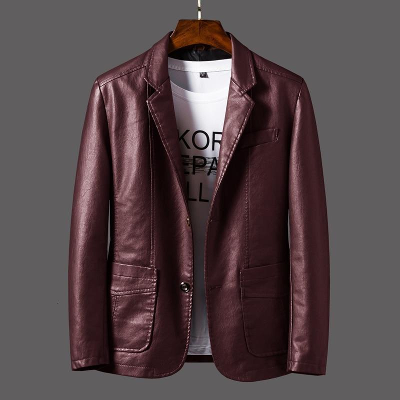 Heren leren blazer