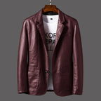 Heren leren blazer