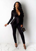 Tweedeledige trainingsset met blazer en broek