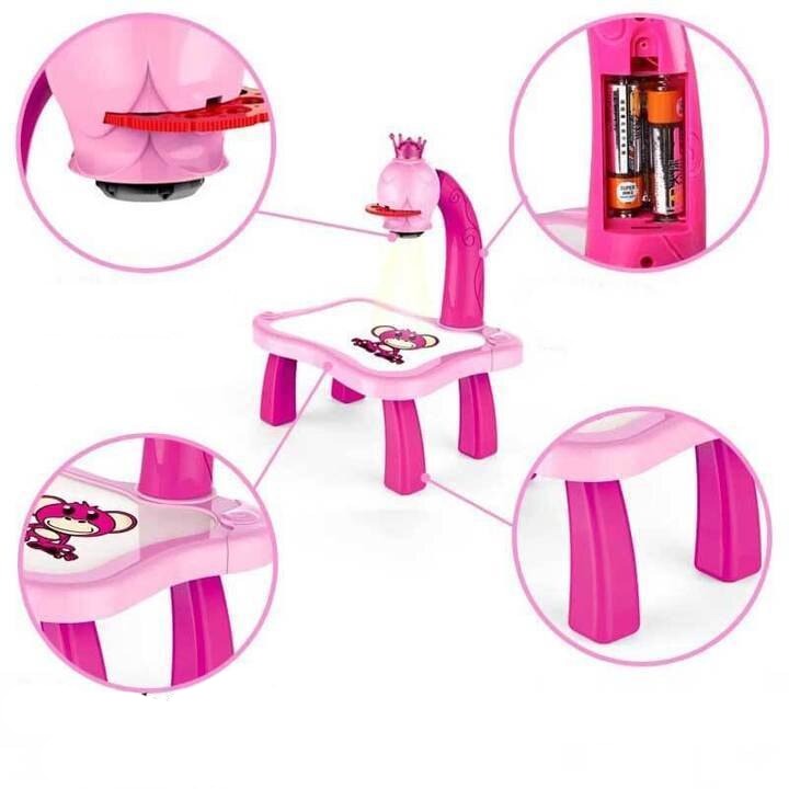 Drawing light – projector tafel
