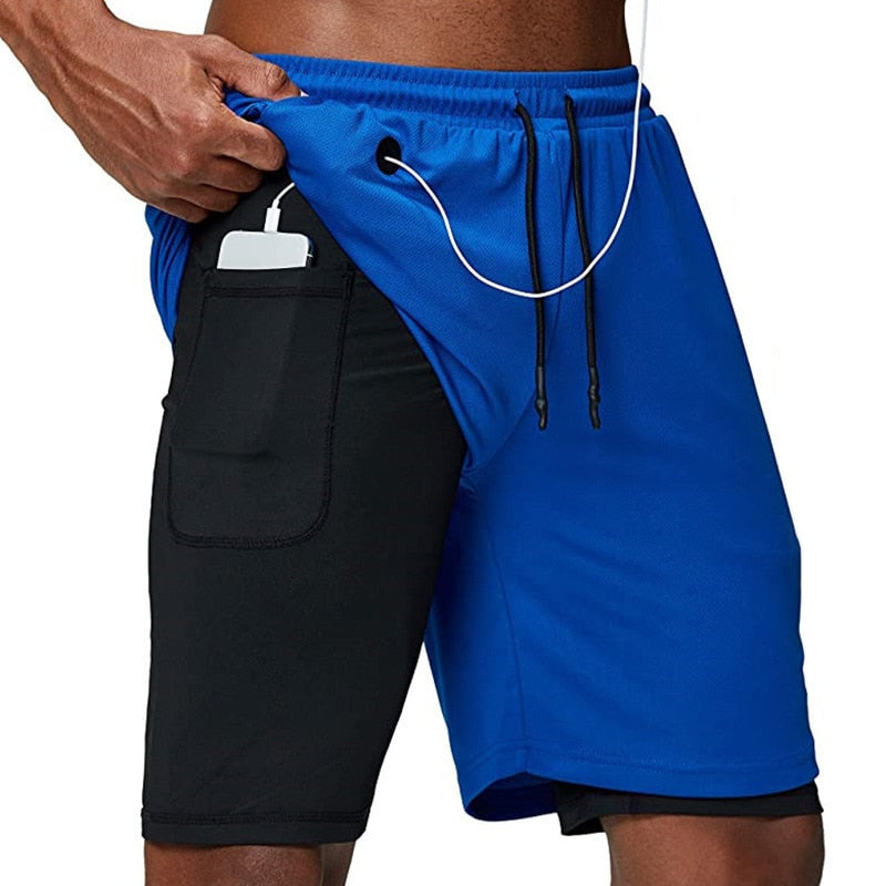 Berthold | Hardloopshort met korte binnentight en telefoonzak