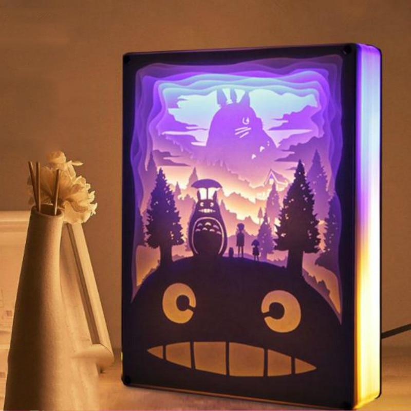 Exclusieve 3D nachtlamp 3D carving — afbeelding 4