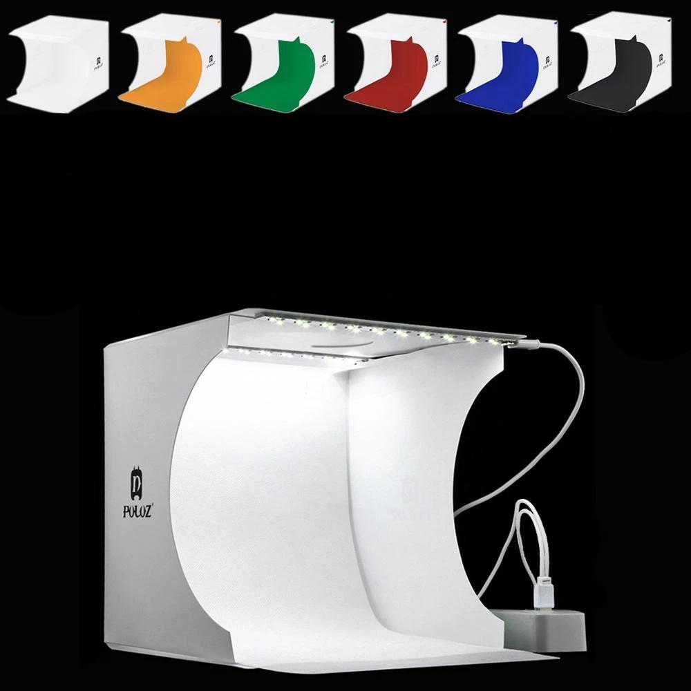 Draagbare fotostudio met led-verlichting