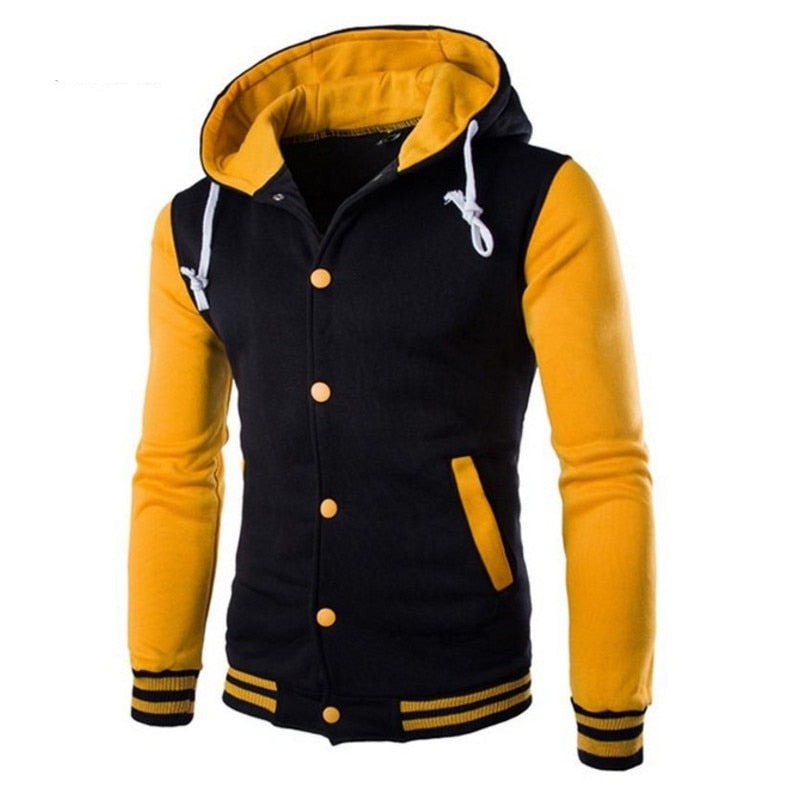 Heren baseball hoodie in varsity stijl — afbeelding 23