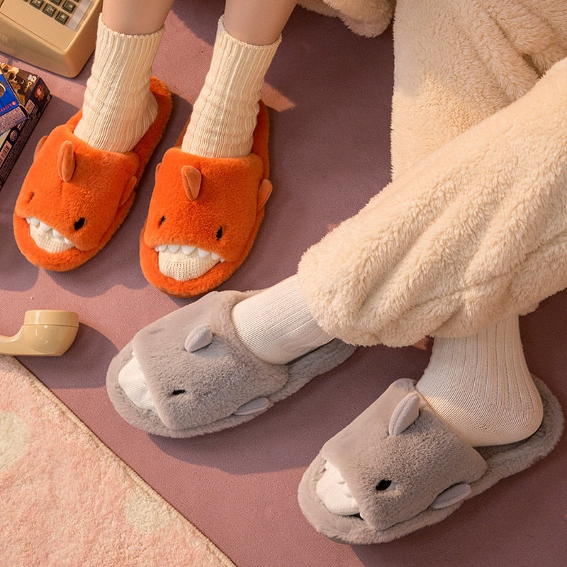Wollen winterpantoffels met haaienmotief — afbeelding 6
